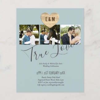 BUDGET Photo Wedding Invite Save Date Announcement Flyer