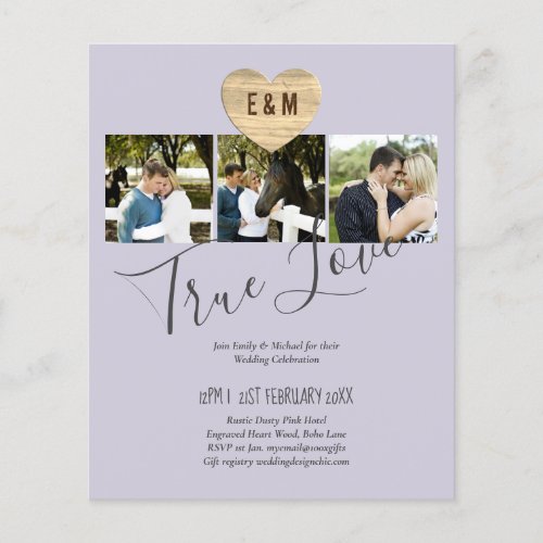 BUDGET Photo Wedding Invite Save Date Announcement Flyer