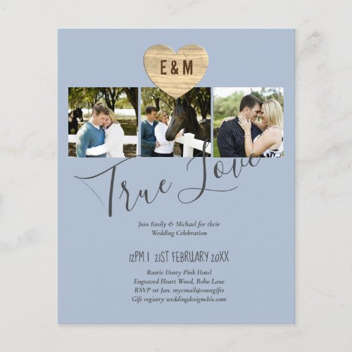 BUDGET Photo Wedding Invite Save Date Announcement Flyer