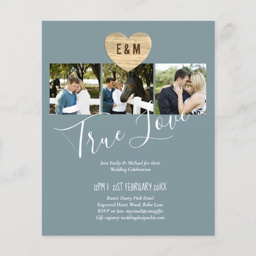 BUDGET Photo Wedding Invite Save Date Announcement Flyer