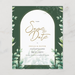 BUDGET PHOTO Wedding Save Date Rustic Botanical Flyer