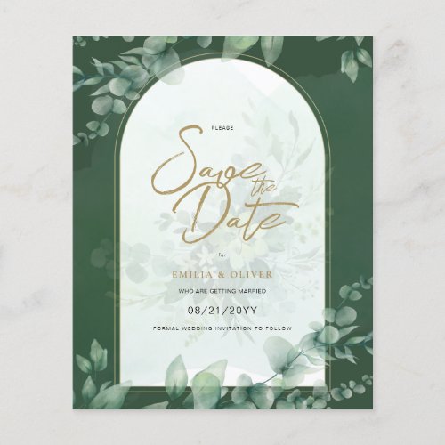 BUDGET PHOTO Wedding Save Date Rustic Botanical Flyer