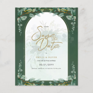 BUDGET PHOTO Wedding Save Date Rustic Botanical Flyer