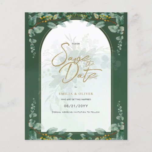 BUDGET PHOTO Wedding Save Date Rustic Botanical Flyer