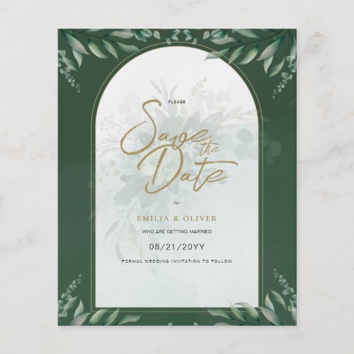 BUDGET PHOTO Wedding Save Date Rustic Botanical Flyer