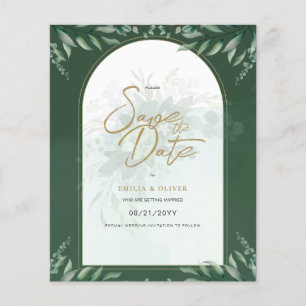 BUDGET PHOTO Wedding Save Date Rustic Botanical Flyer