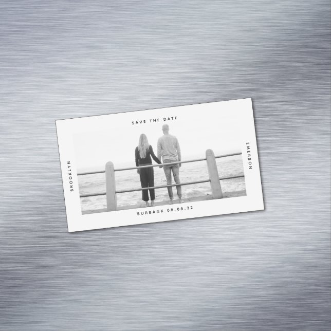 BUDGET Photo Wedding Save The Date Business Card Magnet (In Situ)