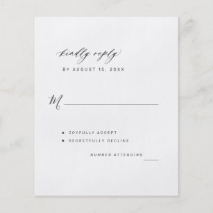 Budget PHOTO wedding script RSVP card Flyer
