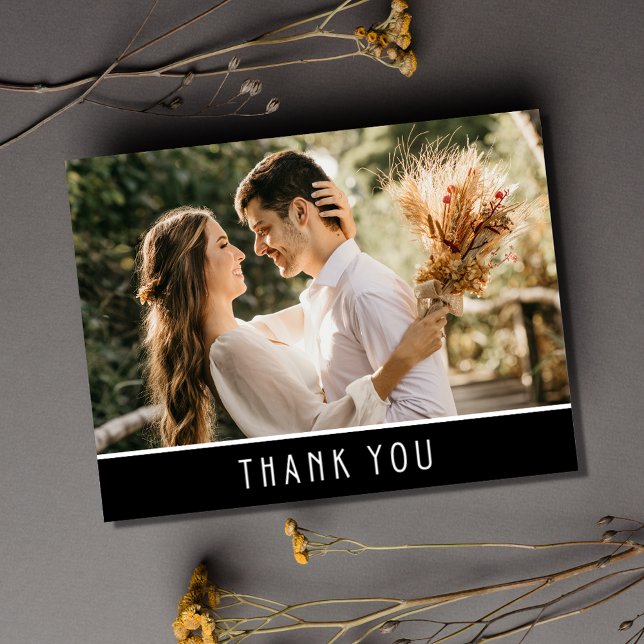 Budget Photo Wedding Thank You Postcard (Budget Photo Wedding Thank You Postcard)