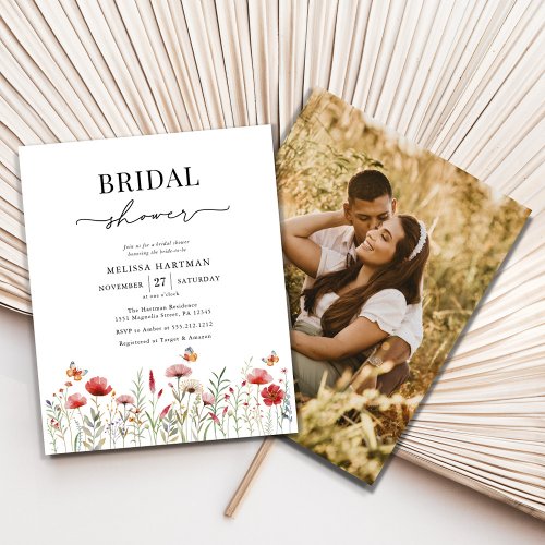 Budget Photo Wildflower Bridal Shower Boho Flyer