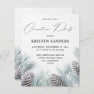 Budget Pine Cone & Snow Christmas Party