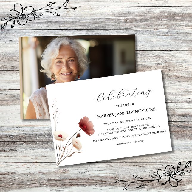 Budget Pink and White Poppy Funeral Memorial (Creator Uploaded)