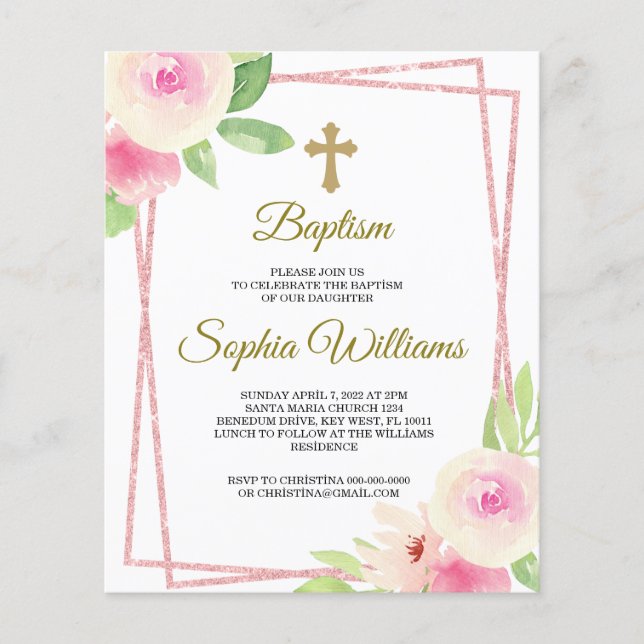 Budget Pink and Yellow Roses With Pink Frame  (Front)