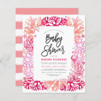 Budget Pink Coral & Jellyfish Nautical Baby Shower