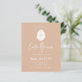 Budget Pink Egg Easter Brunch Invitation (Standing Front)