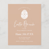 Budget Pink Egg Easter Brunch Invitation (Front)
