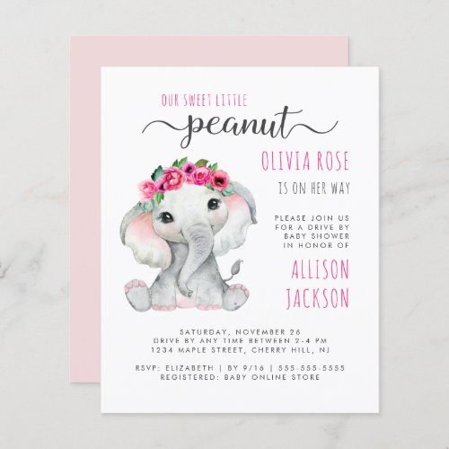 Budget Pink Elephant Girl Drive By Baby Shower