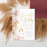 Budget Pink Floral Boho Pampas Grass Brunch Bubbly<br><div class="desc">Elegant boho bridal shower invitations. Pampas grass brunch and bubbly bridal shower invitations for a chic bohemian theme. Perfect for coastal, seaside, beach, exotic rainforest, jungle tropics, Moroccan, French, botanical, desert oasis, rustic wilderness, antique and shabby, trendy and contemporary, fall, or spring showers. The left-hand side of this card is...</div>