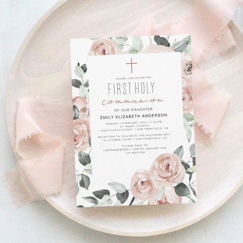 Budget Pink Floral First Holy Communion