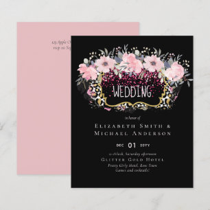 Budget Pink Floral Modern Girly Bridal Shower