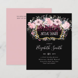 Budget Pink Floral Modern Girly Bridal Shower 