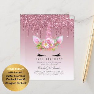 Girls 13th Birthday Invitations & Invitation Templates | Zazzle