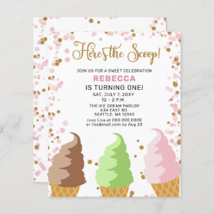 Ice Cream Parlor Invitation Boy Ice Cream Party Invite -  Portugal