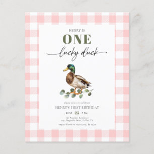 Budget Pink One Lucky Duck Girl 1st Birthday