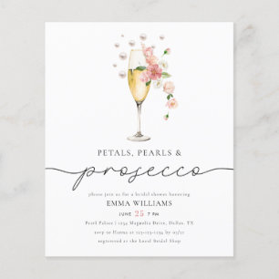 BUDGET Pink Petals Pearls & Prosecco Bridal Shower