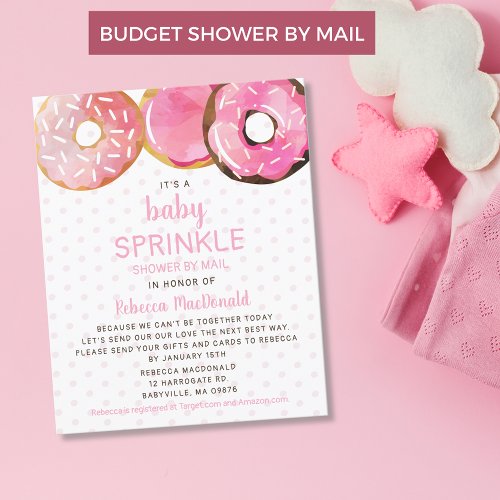 Budget Pink Sprinkles Donut Baby Shower By Mail