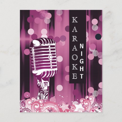 Budget Pink Sweet 16 Karaoke Invitation