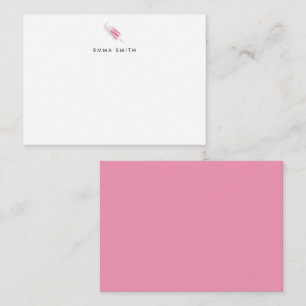 Budget Pink Watercolor Popsicle Personalized Note Card
