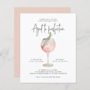 Budget Pink Wine Aged to Perfection 60th Birthday