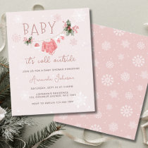 Budget Pink Winter Its Cold Outside Baby Shower