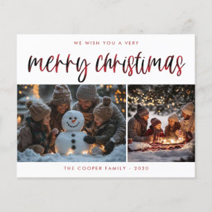 BUDGET Plaid Holiday Photo Card   Modern Christmas Flyer