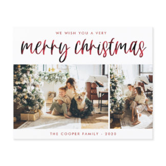 BUDGET Plaid Holiday Photo Card | Modern Christmas Flyer