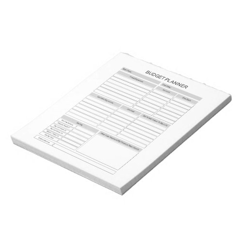 Budget Planner Notepad