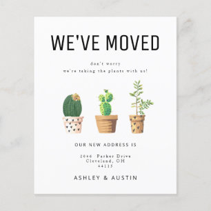 Budget Plant Lover Fun We've Moved Announcement Fl Flyer