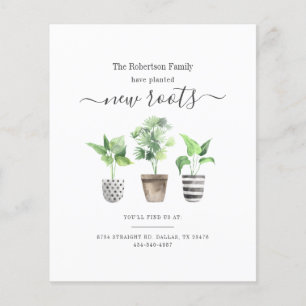 Budget Planted New Roots Moving Announcement