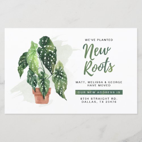Budget Planted New Roots Moving Announcement 