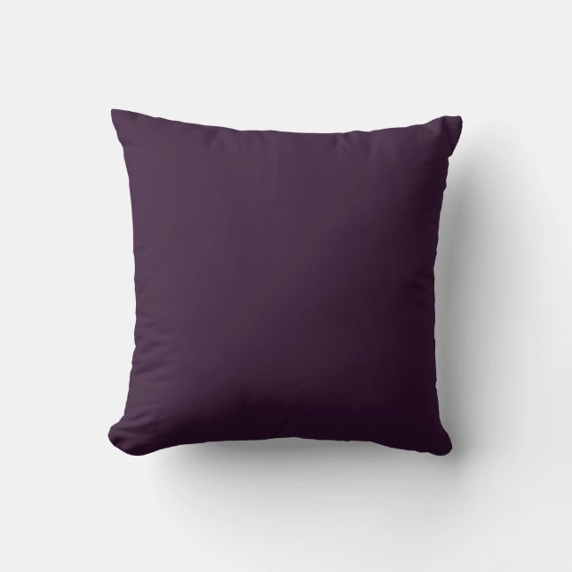 BUDGET PLUM PURPLE Monochrome Template Throw Pillow (Front)