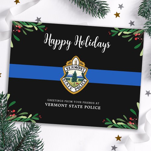 Budget Police Christmas Custom Logo Holiday Card