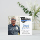 Budget Police Custom Photo Retirement Invitation (Standing Front)