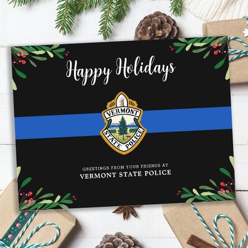 Budget Police Department Christmas Law Enforcement Postcard