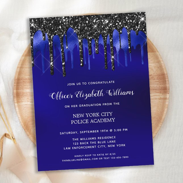 Budget Police Officer Graduation Invitation (Creator Uploaded)