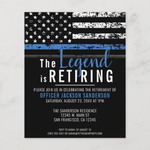 Budget Police Officer Retirement Party Invitation