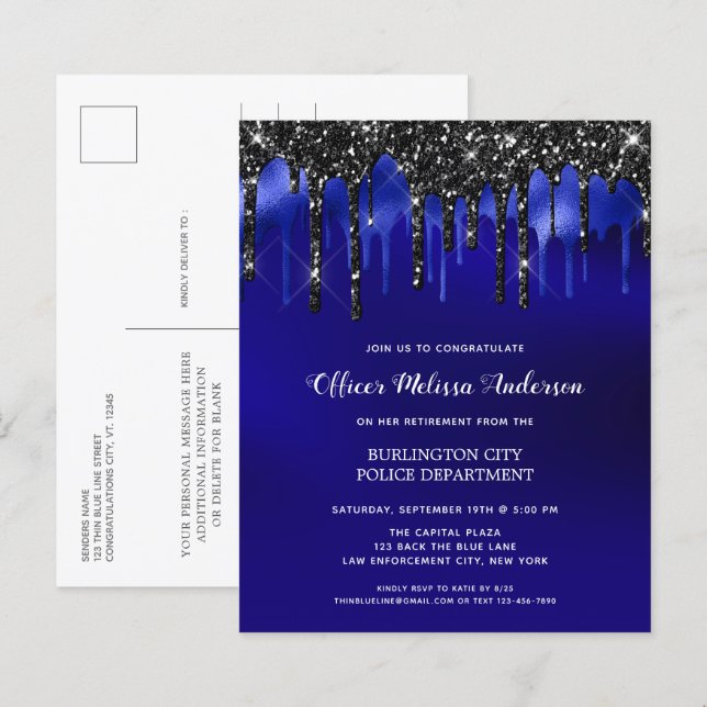 Budget Police Retirement Elegant Law Enforcement (Front/Back)