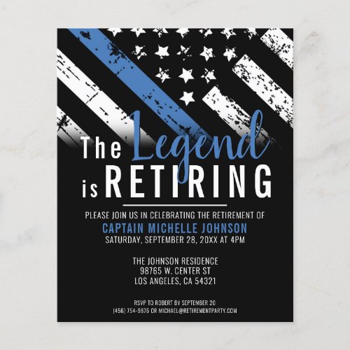 Budget Police Retirement Thin Blue Line Party