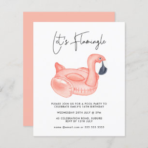 Budget Pool Party Let's Flamingle Birthday