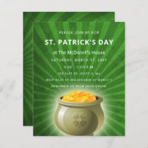 Budget Pot Of Gold St Patricks Day  Invitation